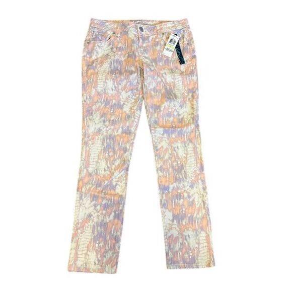 NWT Inc Denim Skinny Leg Regular Fit Women's Arizona Tie Dye Jeans Size‎ 4 - Picture 1 of 7